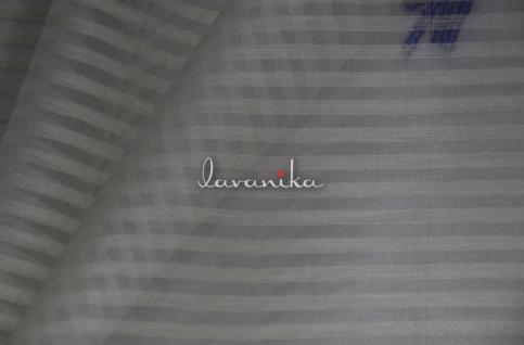 Dyeable pure Organza Fabric with Resham Stripe DnoPRS01RFD